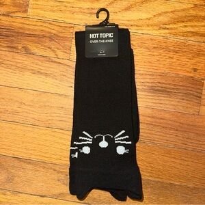 Hot Topic Black Over-the-Knee Casual Socks